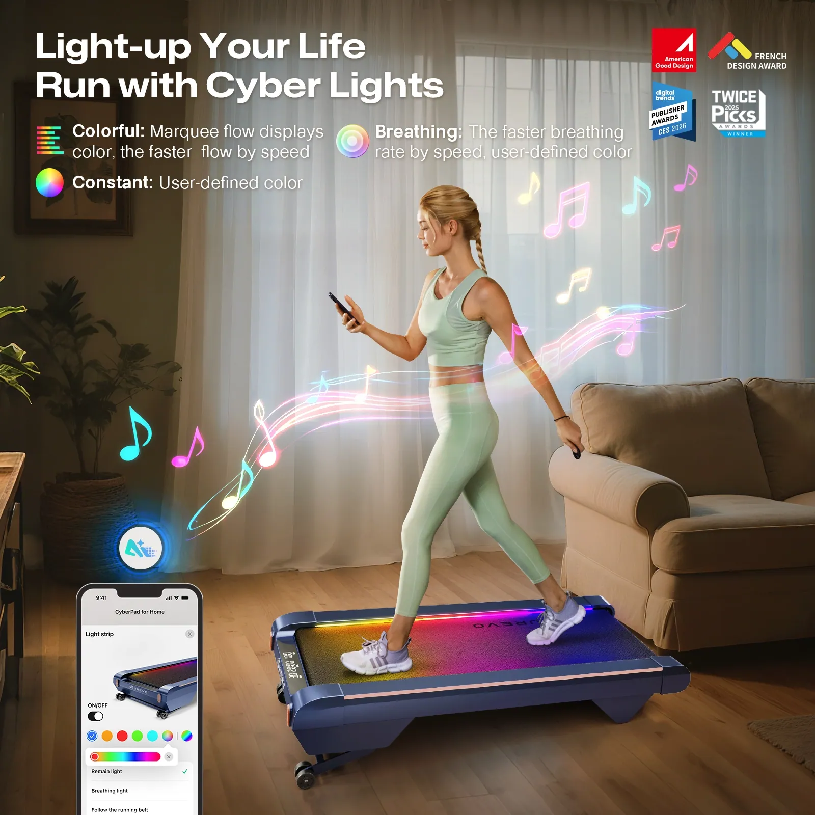 UREVO CyberPad for Home Smart Treadmill - Image 6